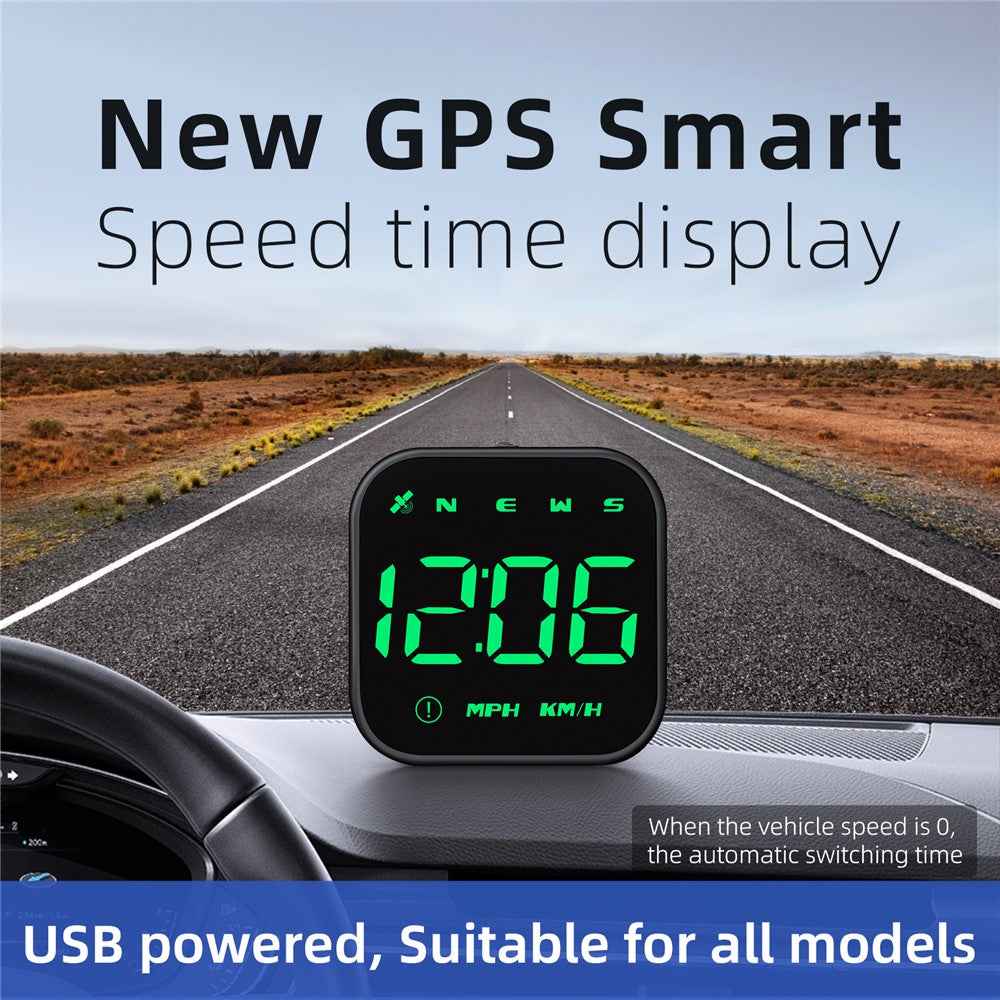 G4S Head-Up Display HUD GPS Universal Multi-Function Speedometer Portable Car Computer Display - Green
