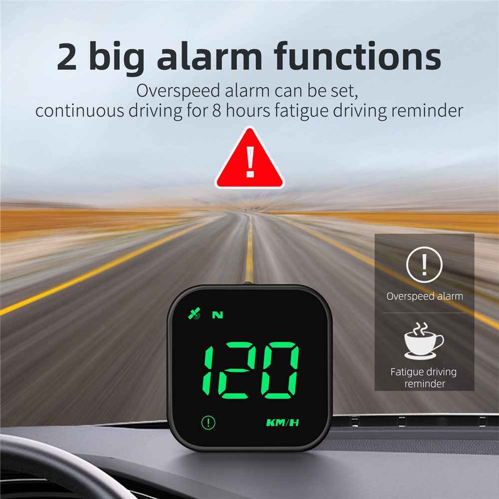 G4S Head-Up Display HUD GPS Universal Multi-Function Speedometer Portable Car Computer Display - Green