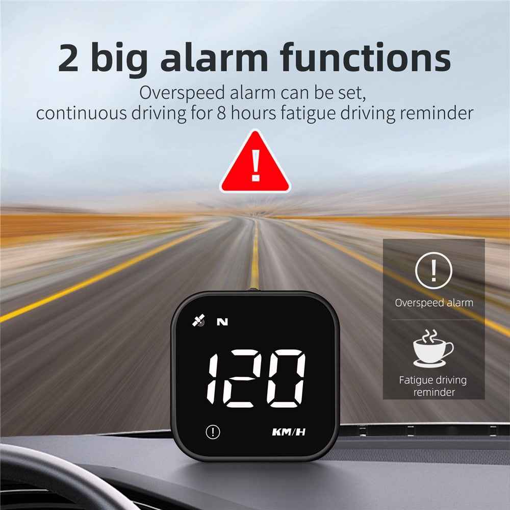 G4S Head-Up Display HUD GPS Universal Multi-Function Speedometer Portable Car Computer Display - White