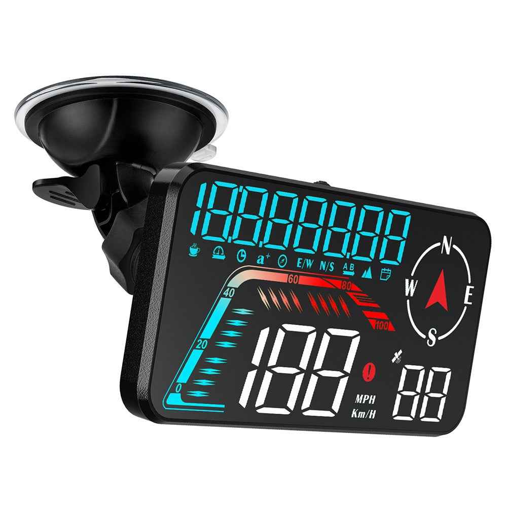 G12 HUD GPS Digital Car Speedometer Windshield Suction Cup Mount Head-Up Display - Multi-color