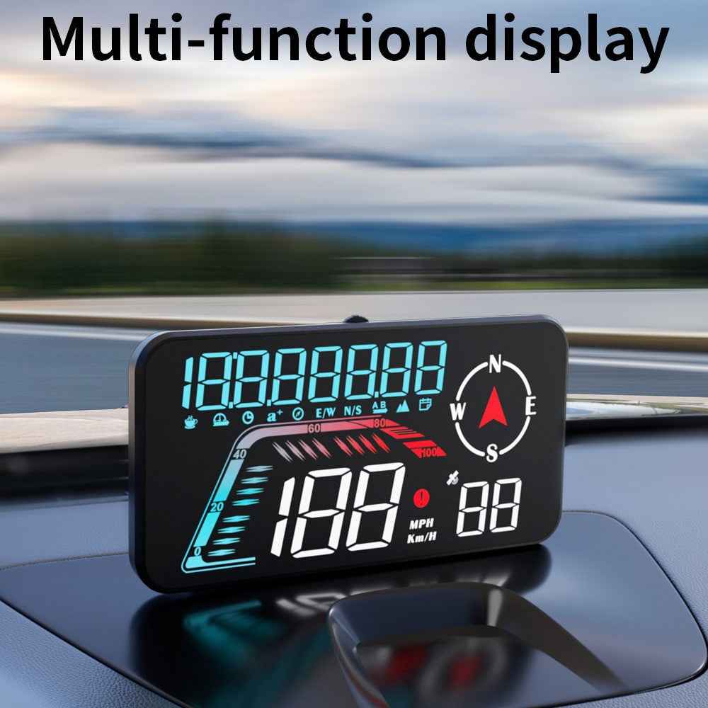 G12 HUD GPS Digital Car Speedometer Windshield Suction Cup Mount Head-Up Display - Multi-color