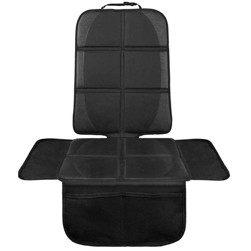 Universal Child Safety Seat Anti-Slip Mat Waterproof Pad Car Seat Protective Cover with Storage Pocket - Black Lines
