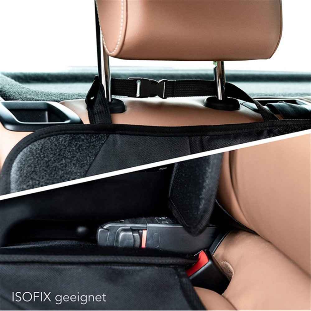 Universal Child Safety Seat Anti-Slip Mat Waterproof Pad Car Seat Protective Cover with Storage Pocket - Black Lines