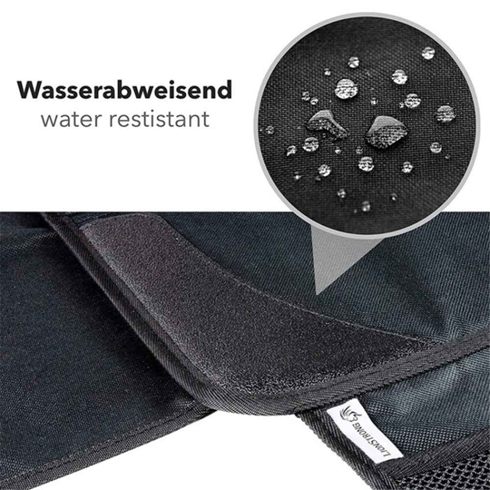 Universal Child Safety Seat Anti-Slip Mat Waterproof Pad Car Seat Protective Cover with Storage Pocket - Red Lines