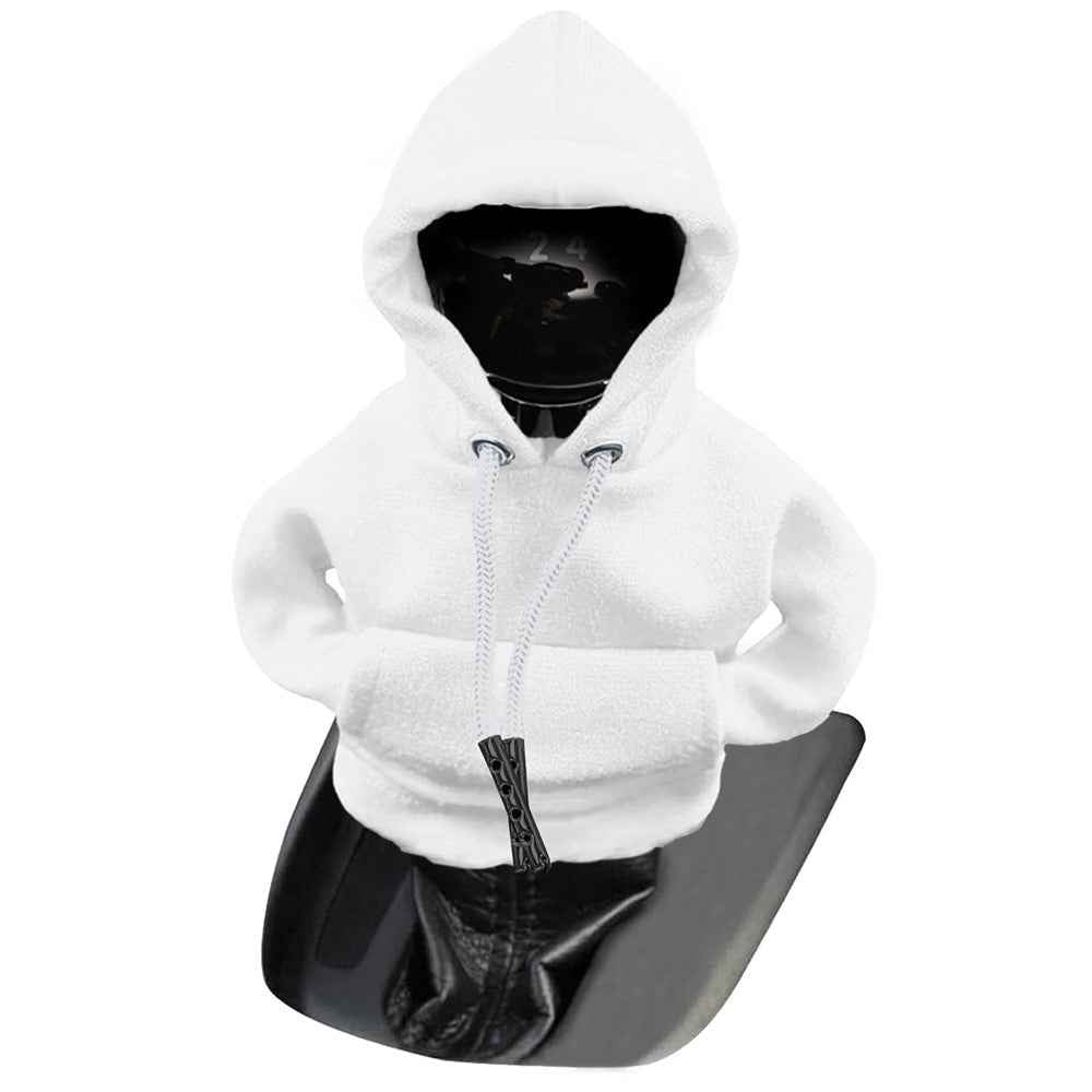 Creative Hoodie Design Car Shift Knob Cover Gear Shift Lever Decoration - White