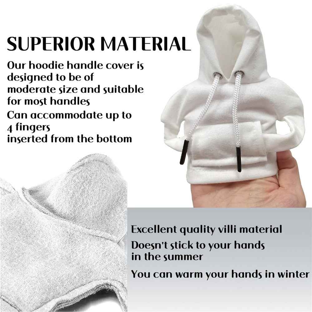 Creative Hoodie Design Car Shift Knob Cover Gear Shift Lever Decoration - White