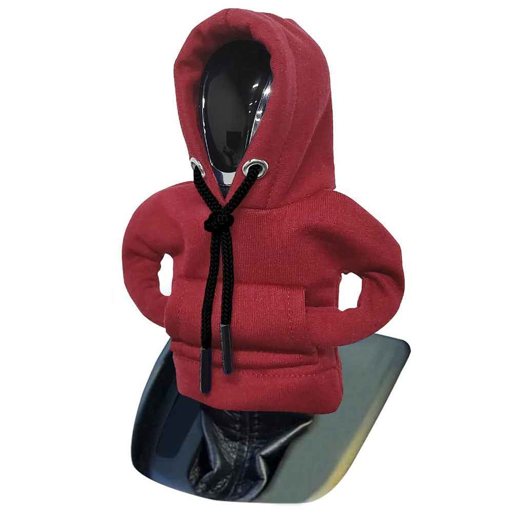 Creative Hoodie Design Car Shift Knob Cover Gear Shift Lever Decoration - Red