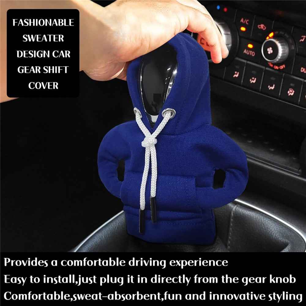 Creative Hoodie Design Car Shift Knob Cover Gear Shift Lever Decoration - Blue