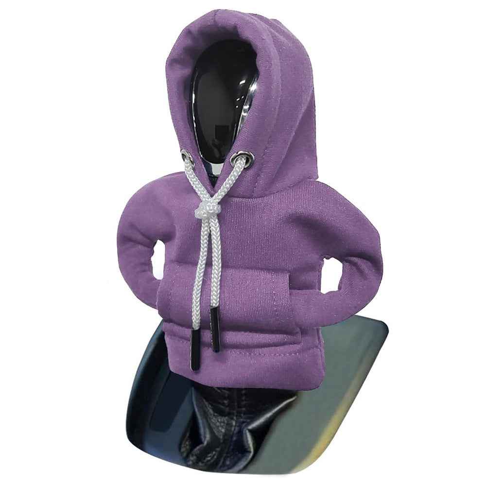 Creative Hoodie Design Car Shift Knob Cover Gear Shift Lever Decoration - Purple