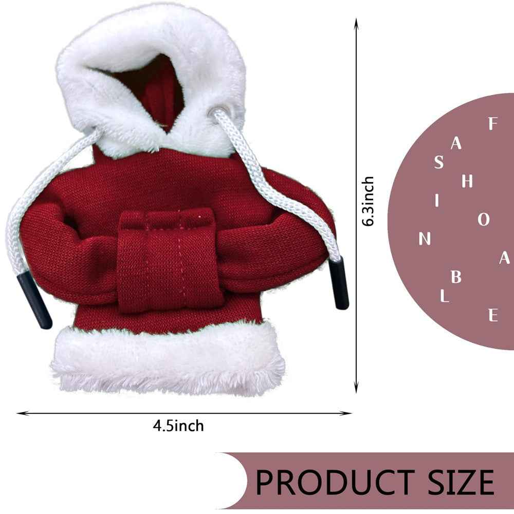 Christmas Style Hoodie Design Car Shift Knob Cover Vehicle Gear Shift Lever Decoration - Red