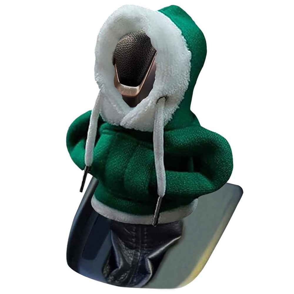 Christmas Style Hoodie Design Car Shift Knob Cover Vehicle Gear Shift Lever Decoration - Green