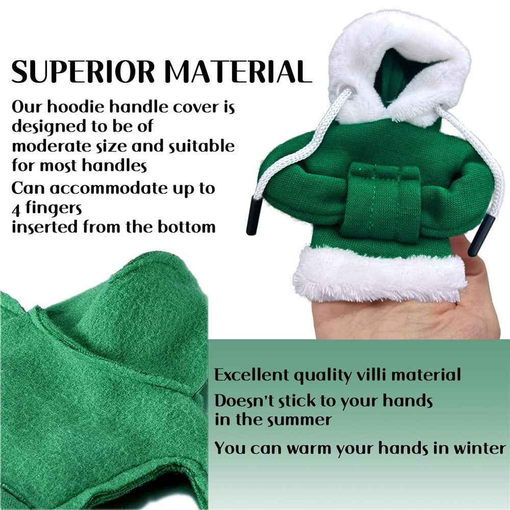 Christmas Style Hoodie Design Car Shift Knob Cover Vehicle Gear Shift Lever Decoration - Green