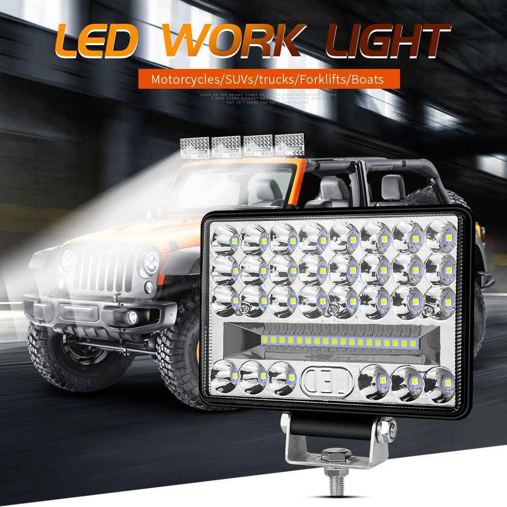 144W 48-LED Car Truck Forklift Driving Work Light Waterproof 5-inch Engineering Vehicle Spot Flood Light