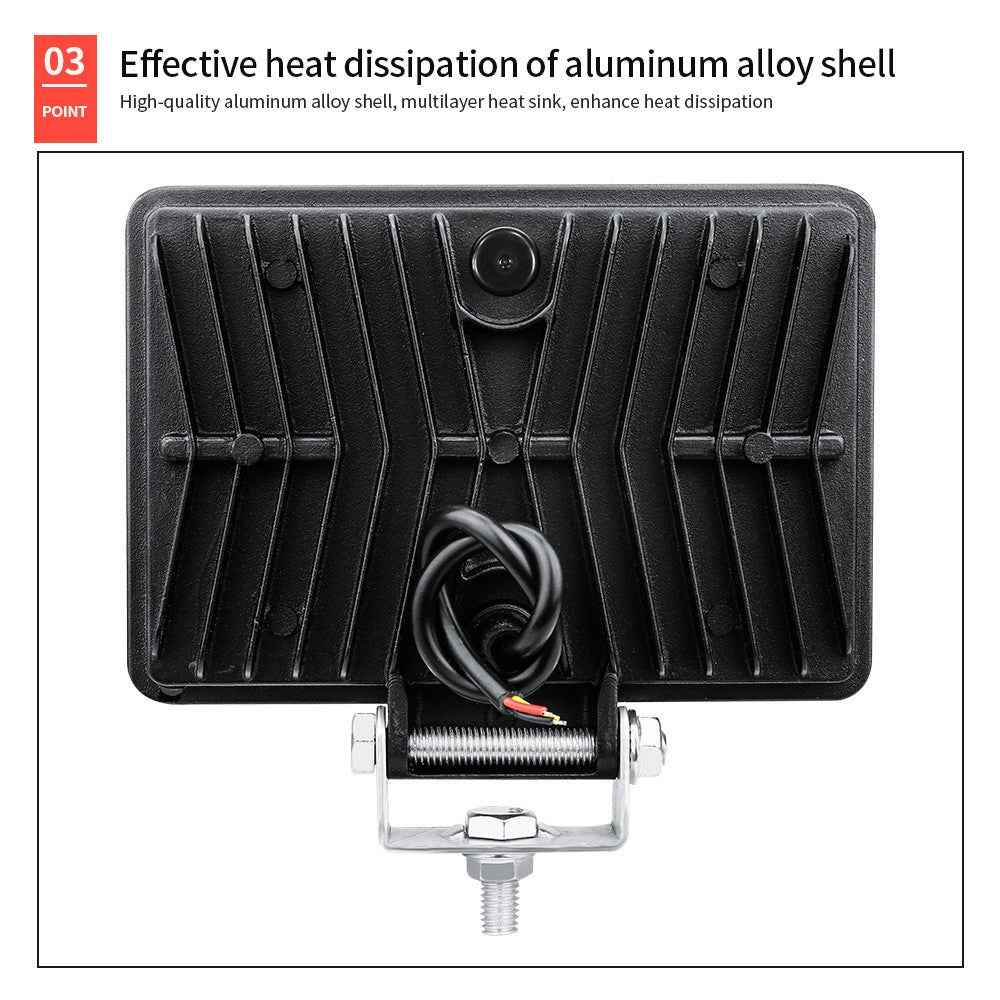 144W 48-LED Car Truck Forklift Driving Work Light Waterproof 5-inch Engineering Vehicle Spot Flood Light
