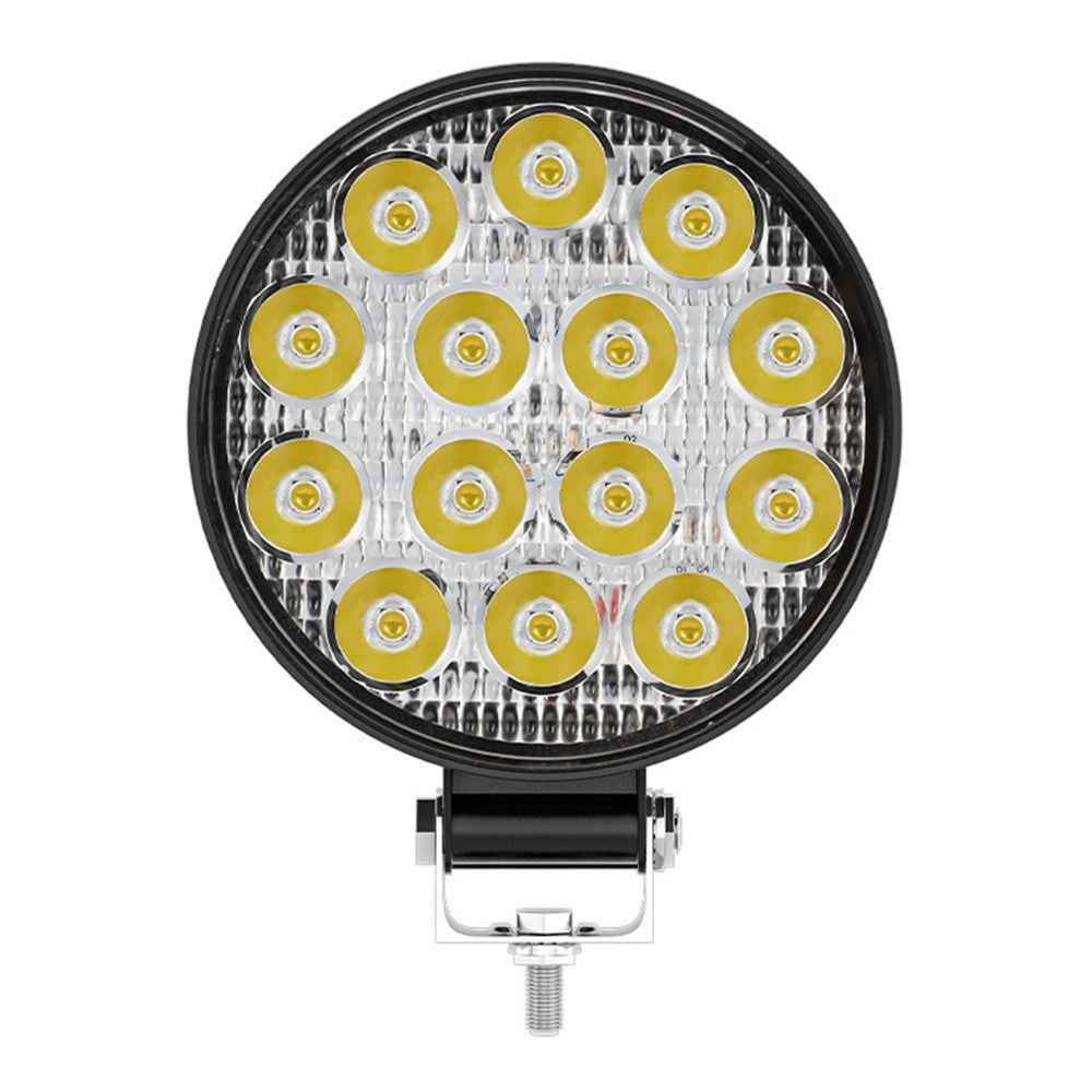 14LED 42W Car SUV Off-Road Round Spotlight Waterproof Vehicle Super Bright Headlight