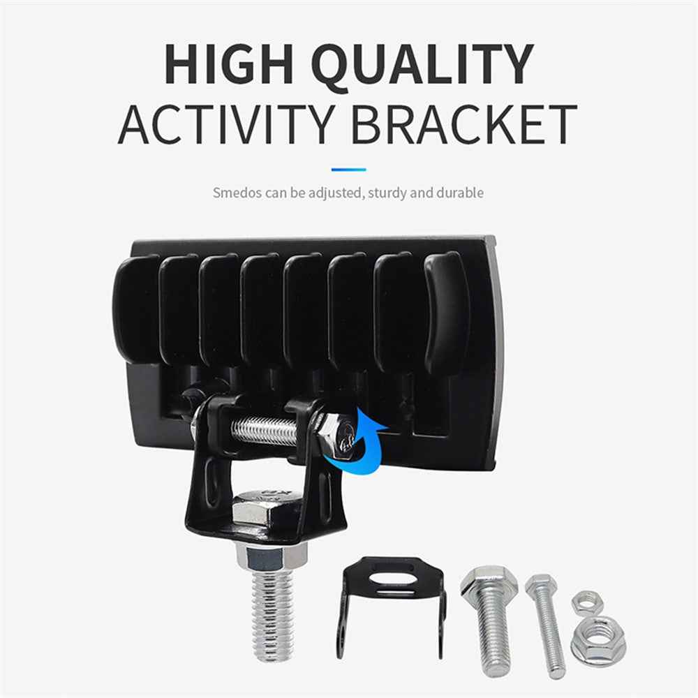 A086-2C 2 LED Motorcycle Spotlight Waterproof Aluminum Shell 12-60V Motorbike Headlight