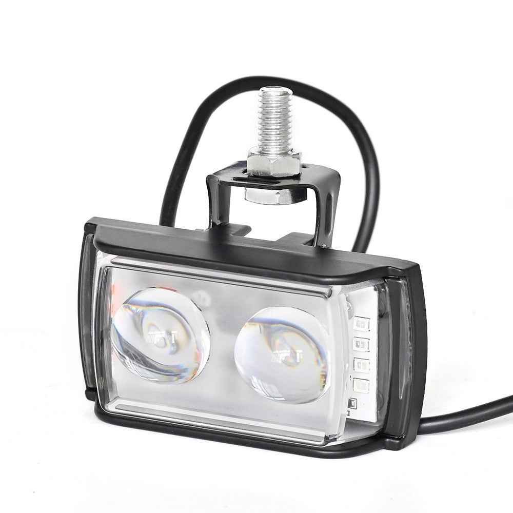 A086-2C 2 LED Motorcycle Spotlight Waterproof Aluminum Shell 12-60V Motorbike Headlight