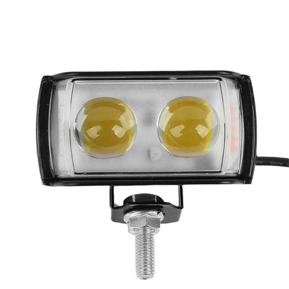 A086-2C 2 LED Motorcycle Spotlight Waterproof Aluminum Shell 12-60V Motorbike Headlight