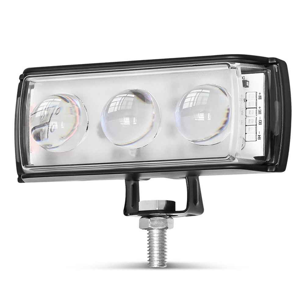 A086-3C 3 LED Motorcycle Spotlight Waterproof Aluminum Shell 12-60V Motorbike Headlight