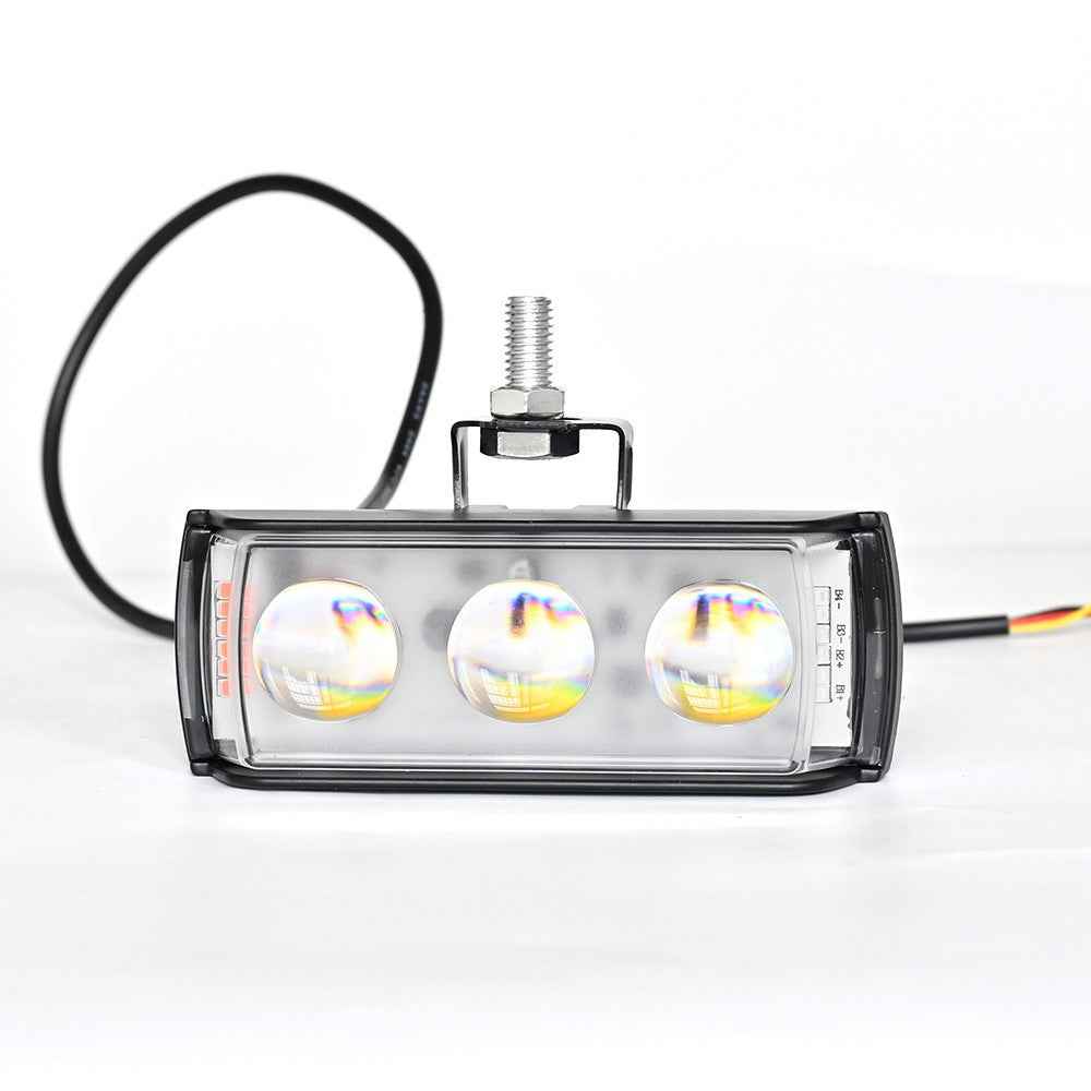 A086-3C 3 LED Motorcycle Spotlight Waterproof Aluminum Shell 12-60V Motorbike Headlight