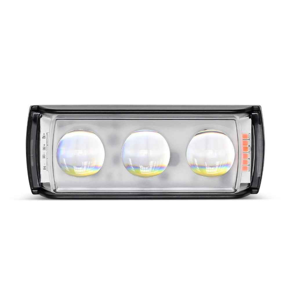 A086-3C 3 LED Motorcycle Spotlight Waterproof Aluminum Shell 12-60V Motorbike Headlight