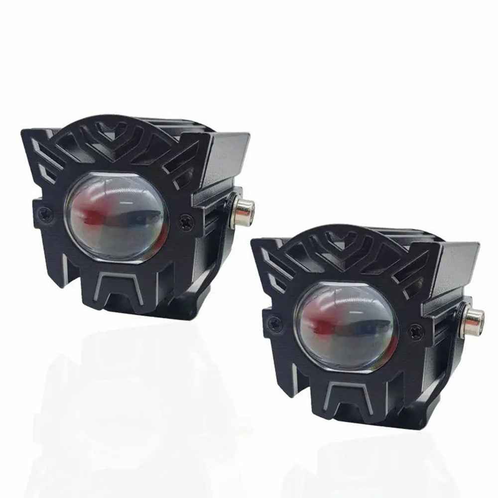 JPV74 Waterproof 12-48V Motorcycle Spotlight Red and Blue Strobe Lamp for Motorbike