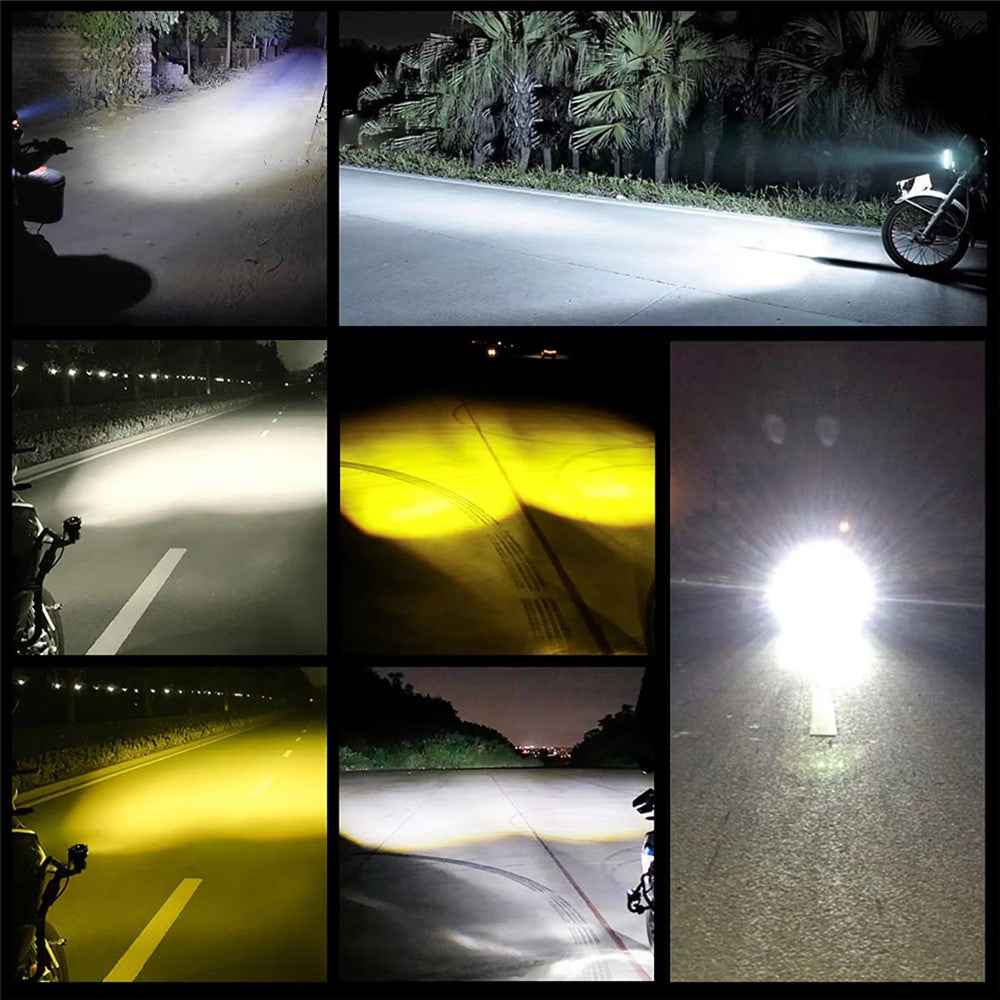15W Motorcycle Spotlight IP68 Waterproof LED Work Light with 180 Degree Adjustable Bracket