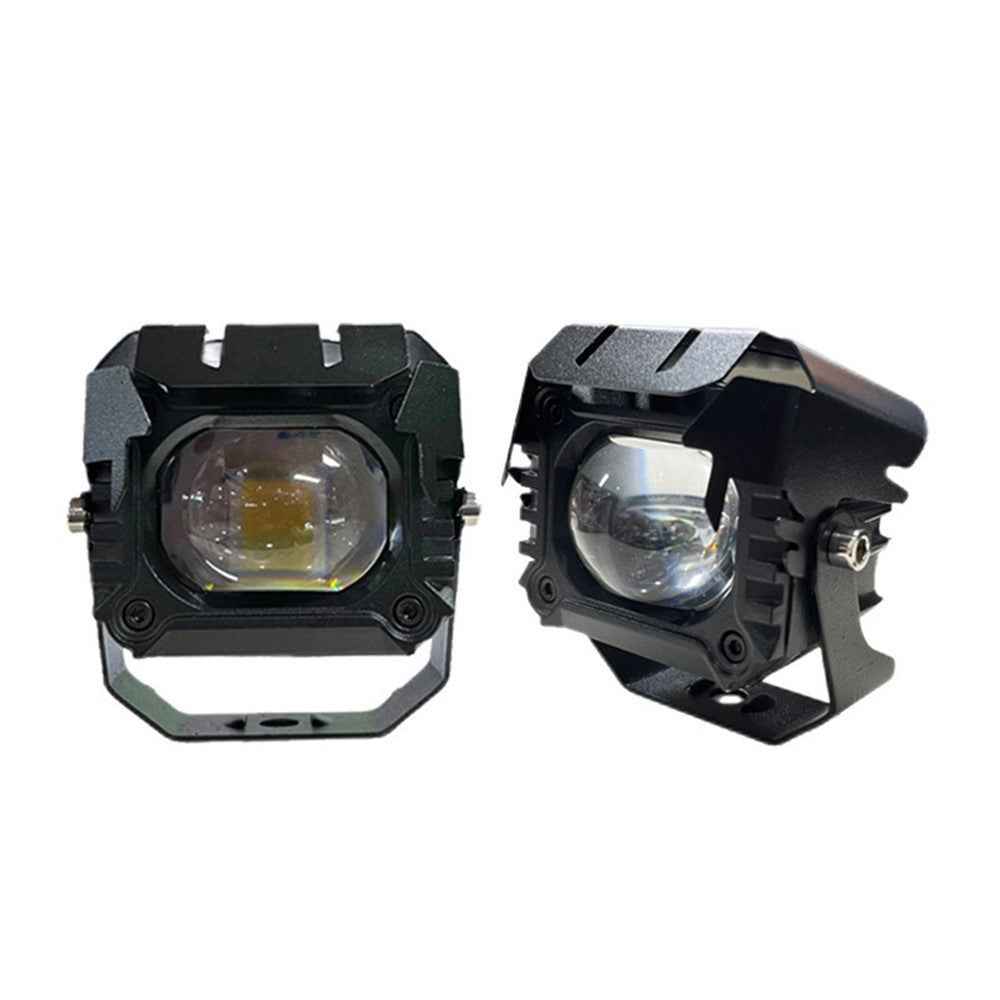 15W Motorcycle Spotlight IP68 Waterproof LED Work Light with 180 Degree Adjustable Bracket