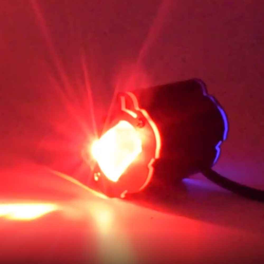 12 - 48V Motorcycle Spotlight Waterproof Aluminum Shell Red Blue Strobe Headlight