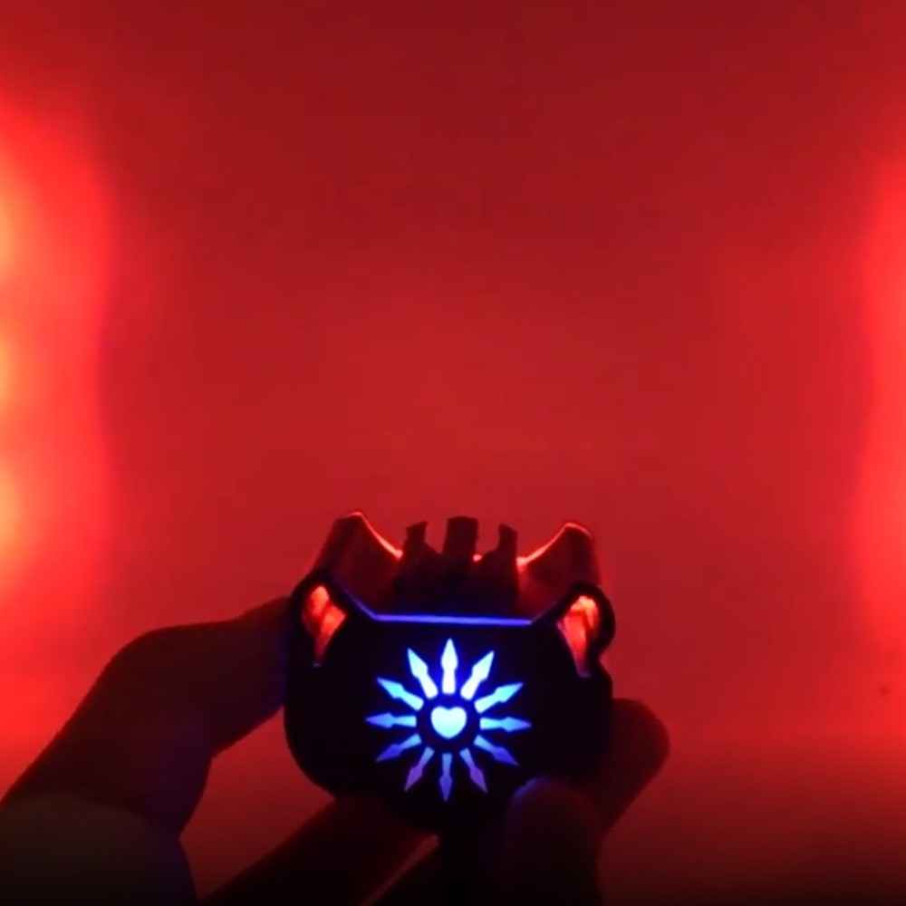 12 - 48V Motorcycle Spotlight Waterproof Aluminum Shell Red Blue Strobe Headlight