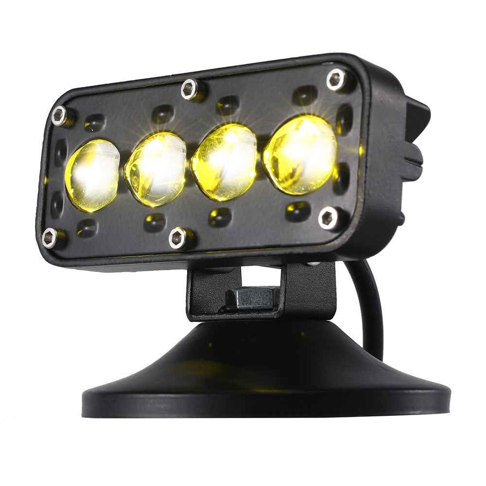 IP68 Waterproof 12 - 60V Motorcycle LED Aluminum Shell Spotlight Red Blue Strobe Light