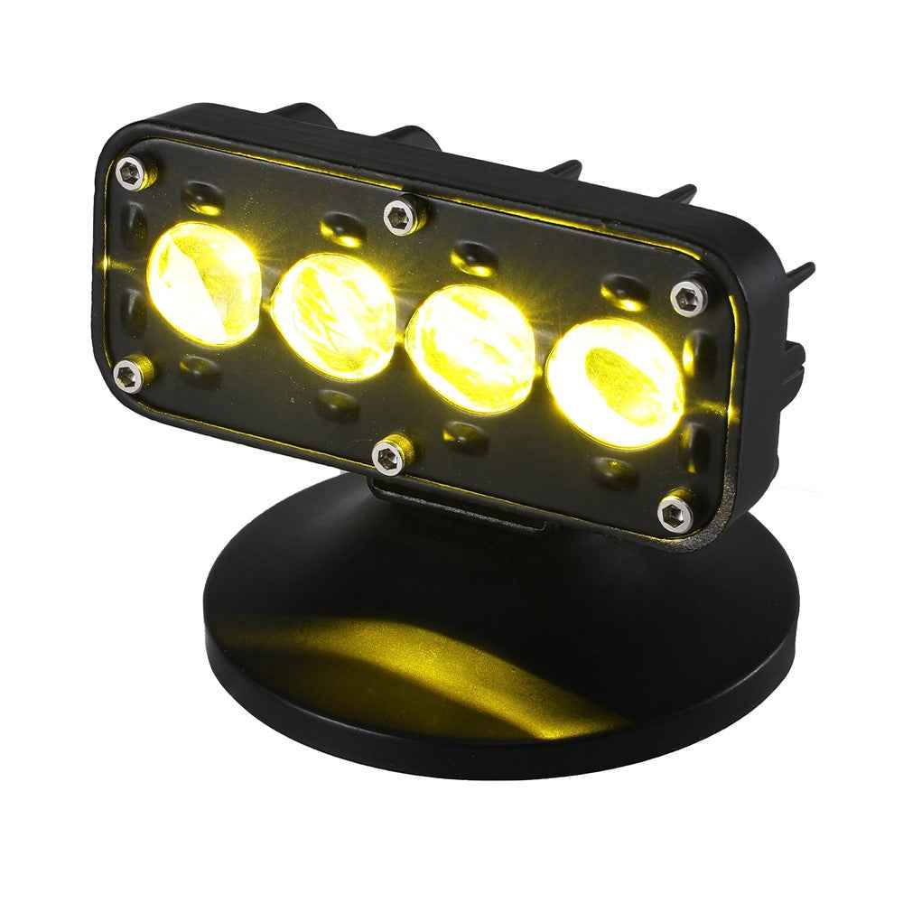 IP68 Waterproof 12 - 60V Motorcycle LED Aluminum Shell Spotlight Red Blue Strobe Light