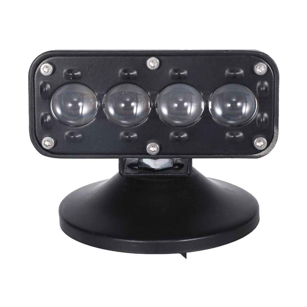 IP68 Waterproof 12 - 60V Motorcycle LED Aluminum Shell Spotlight Red Blue Strobe Light