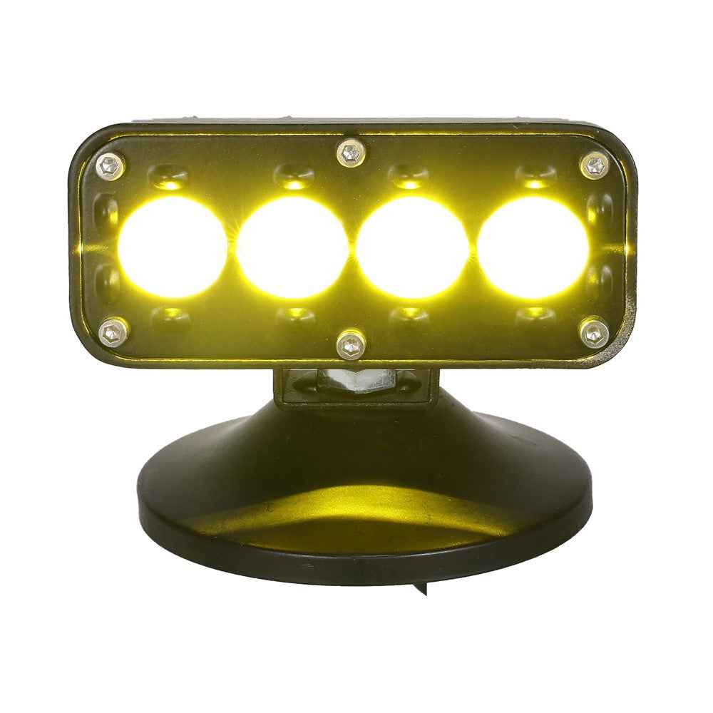 IP68 Waterproof 12 - 60V Motorcycle LED Aluminum Shell Spotlight Red Blue Strobe Light
