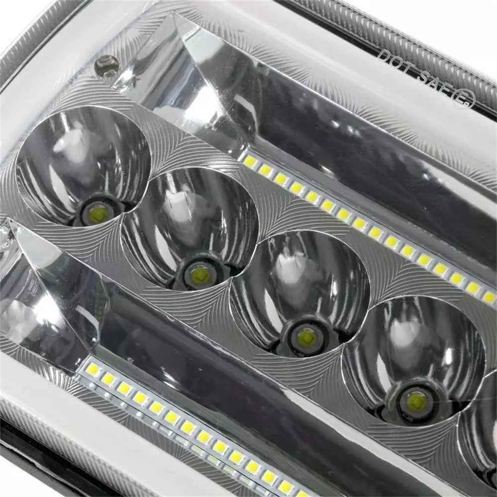 45W 5.59 x 7.8 inch Square LED Headlight Yellow White Dual Color for 6 x 7 inch Truck Light