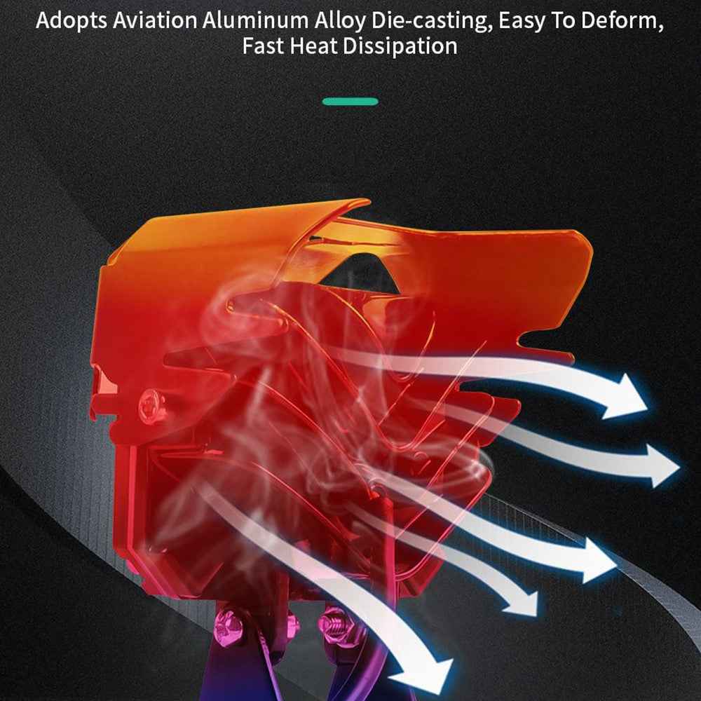 Motorcycle LED Headlight with RGB Angel Eye Halo High Low Beam Laser Spotlight