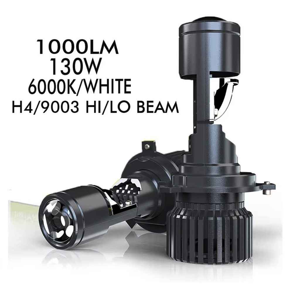 N2 2Pcs H4 LED Projector Lens Headlight Bulb for Motorcycle / Car Lighting IP68 Waterproof