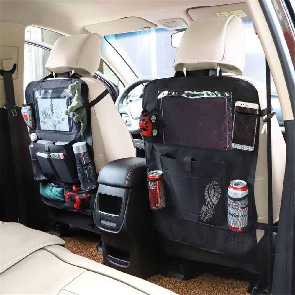 Multifunctional Car Seat Back Hanging Storage Bag Organizer Pouch with Tablet Pocket