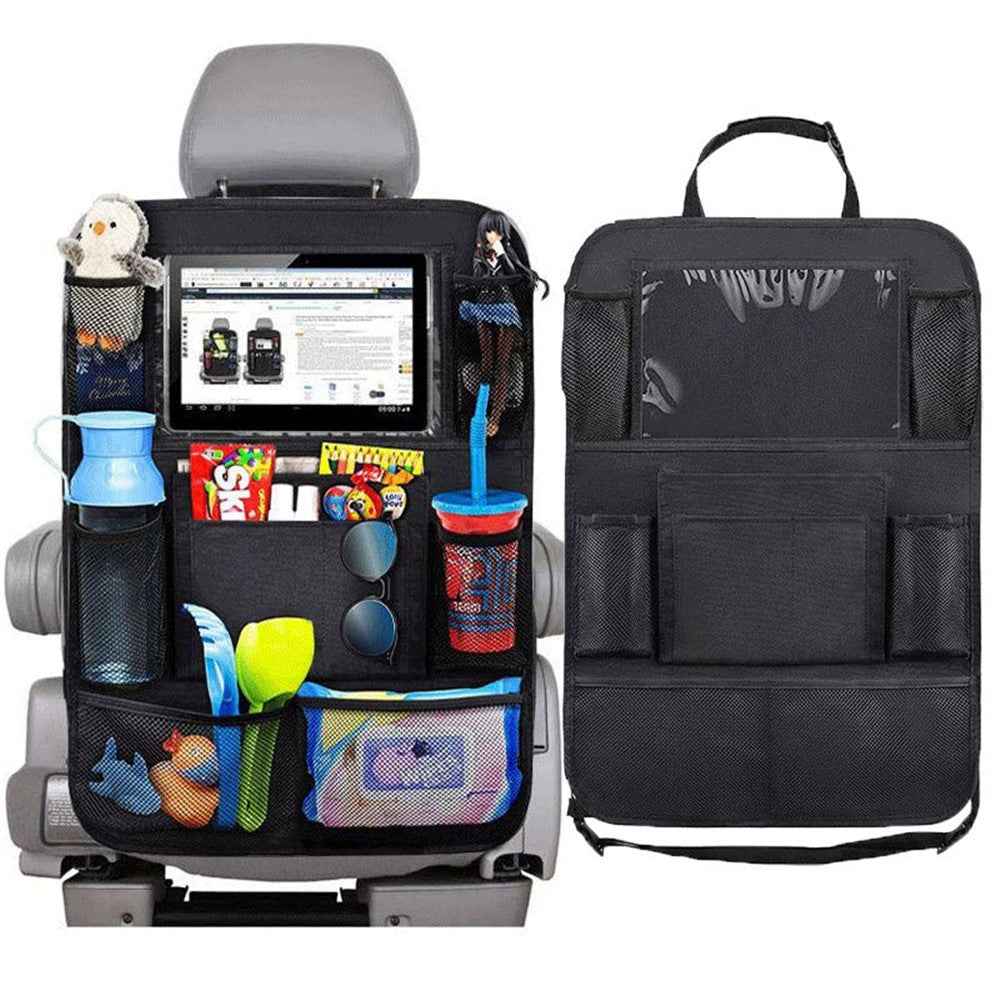 Multifunction Car Back Seat Organizer Bag Automotive Seat Back Organizer with Touch Screen Tablet Holder