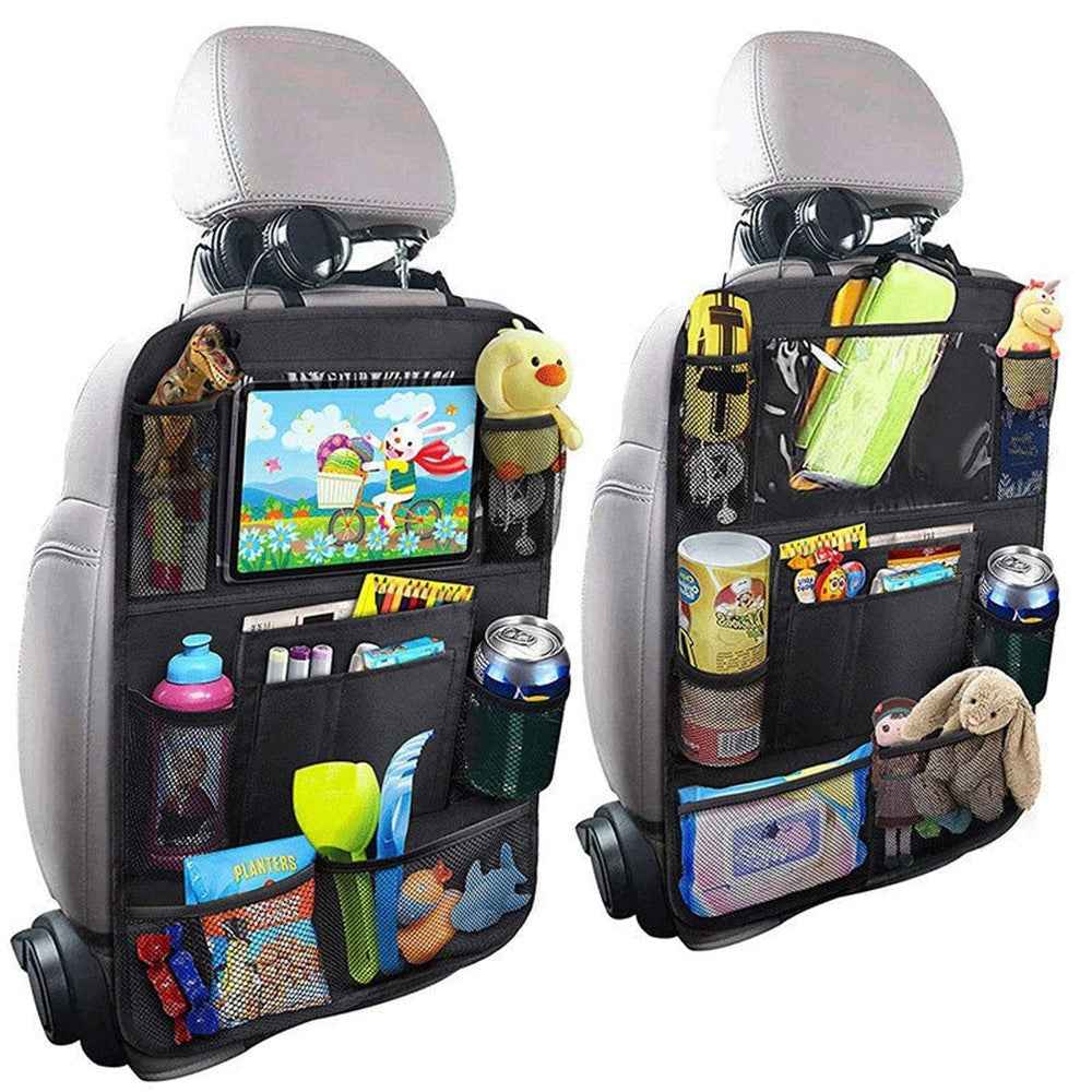 Multifunction Car Back Seat Organizer Bag Automotive Seat Back Organizer with Touch Screen Tablet Holder