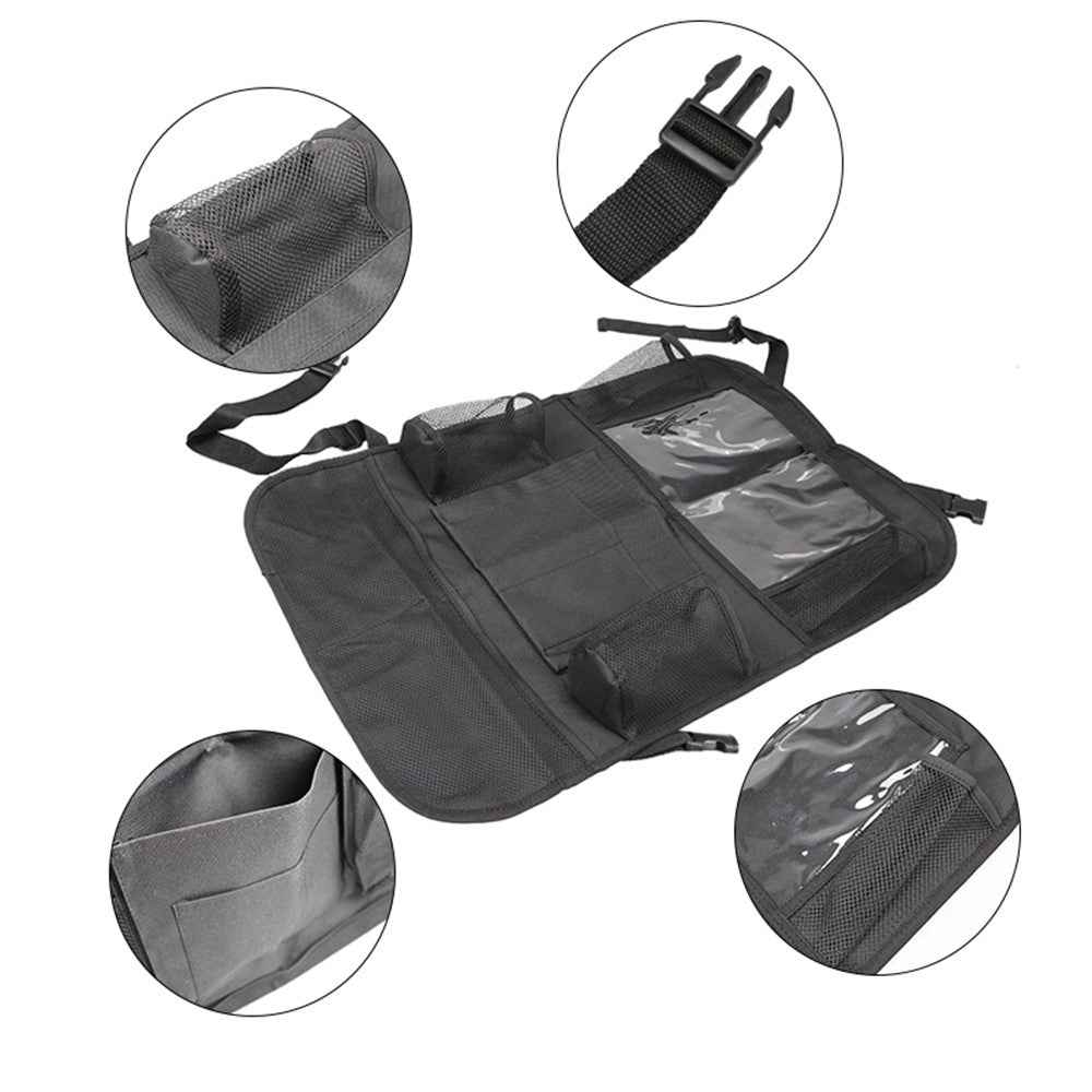 Multifunction Car Back Seat Organizer Bag Automotive Seat Back Organizer with Touch Screen Tablet Holder