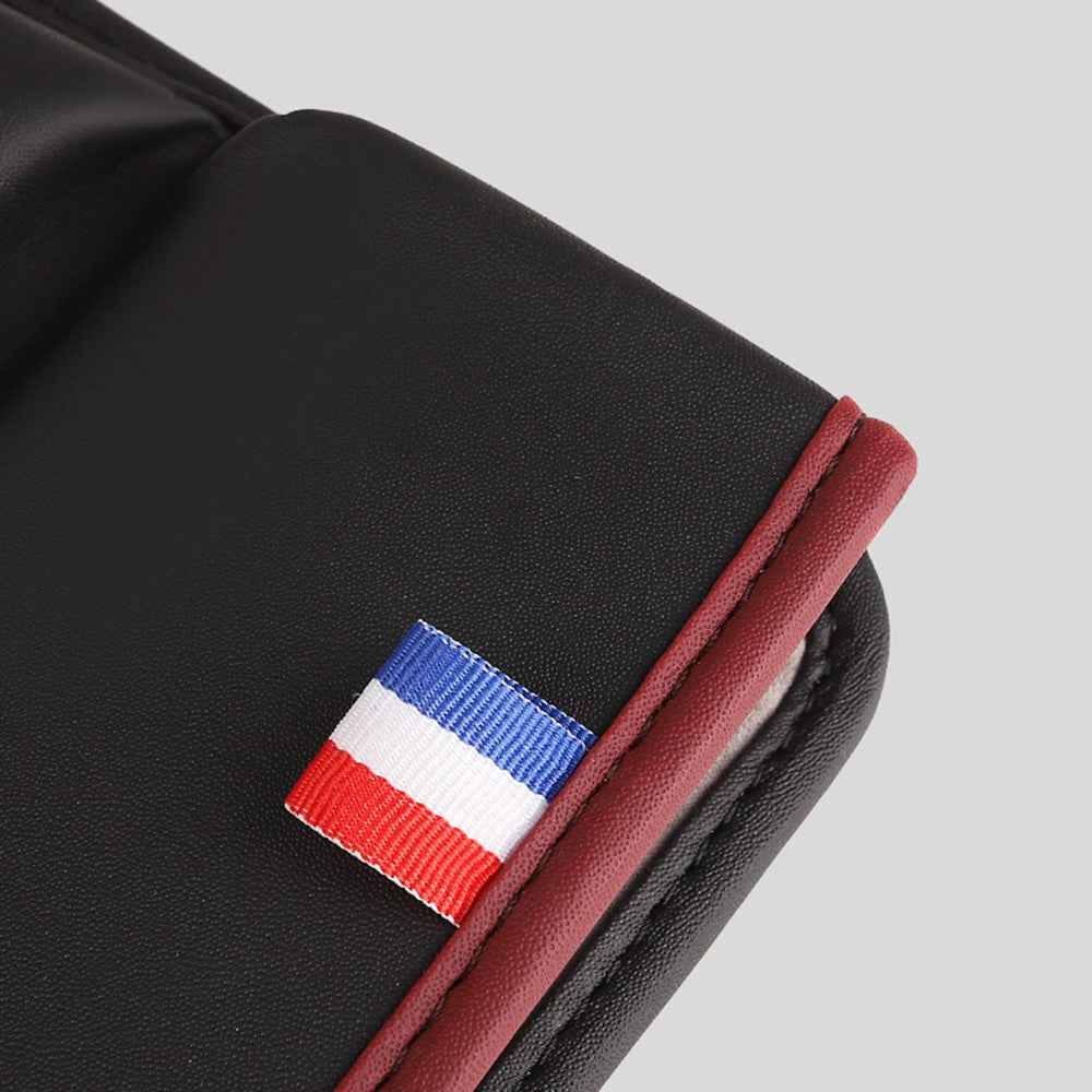 Car Seat Slit Gap Pocket Organizer PU Leather Multifunctional Driver Seat Gap Filler Storage Box - Wine Red