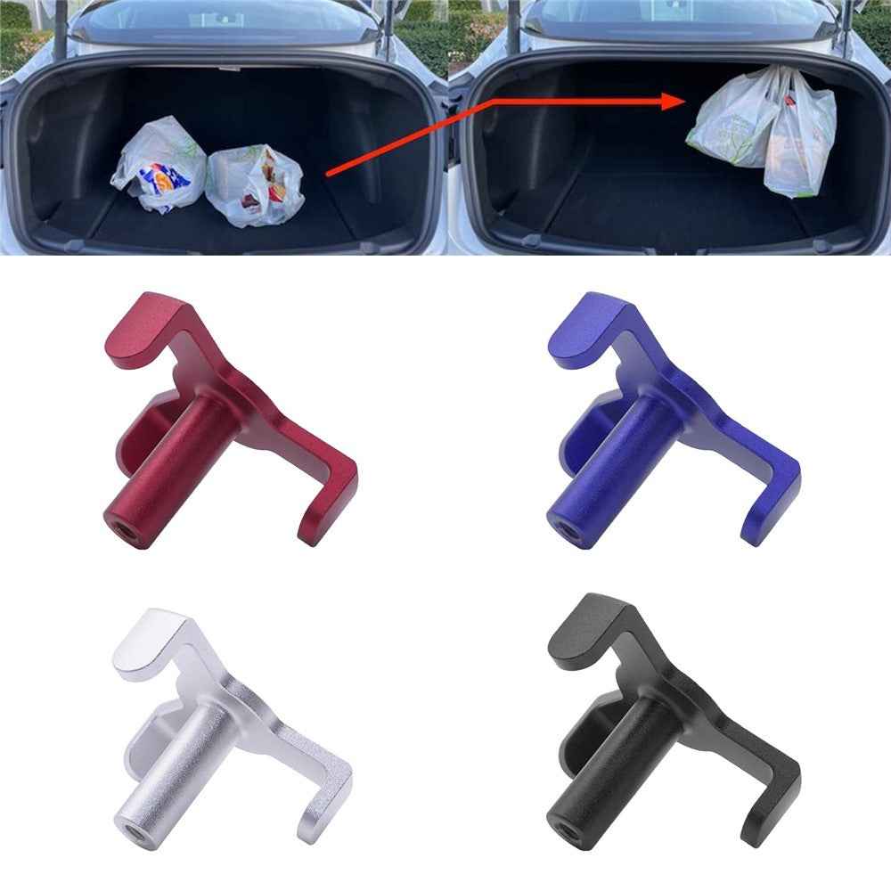 XH-6287 Aluminum Trunk Grocery Bag Hook for Tesla Model 3 2018-2022 Interior Accessories - Red