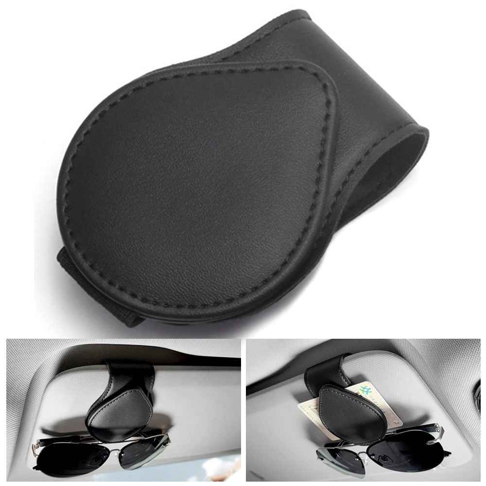 Portable Sunglasses Holder Bill Holder Clip Card Storage Accessories for Car Visor - Black