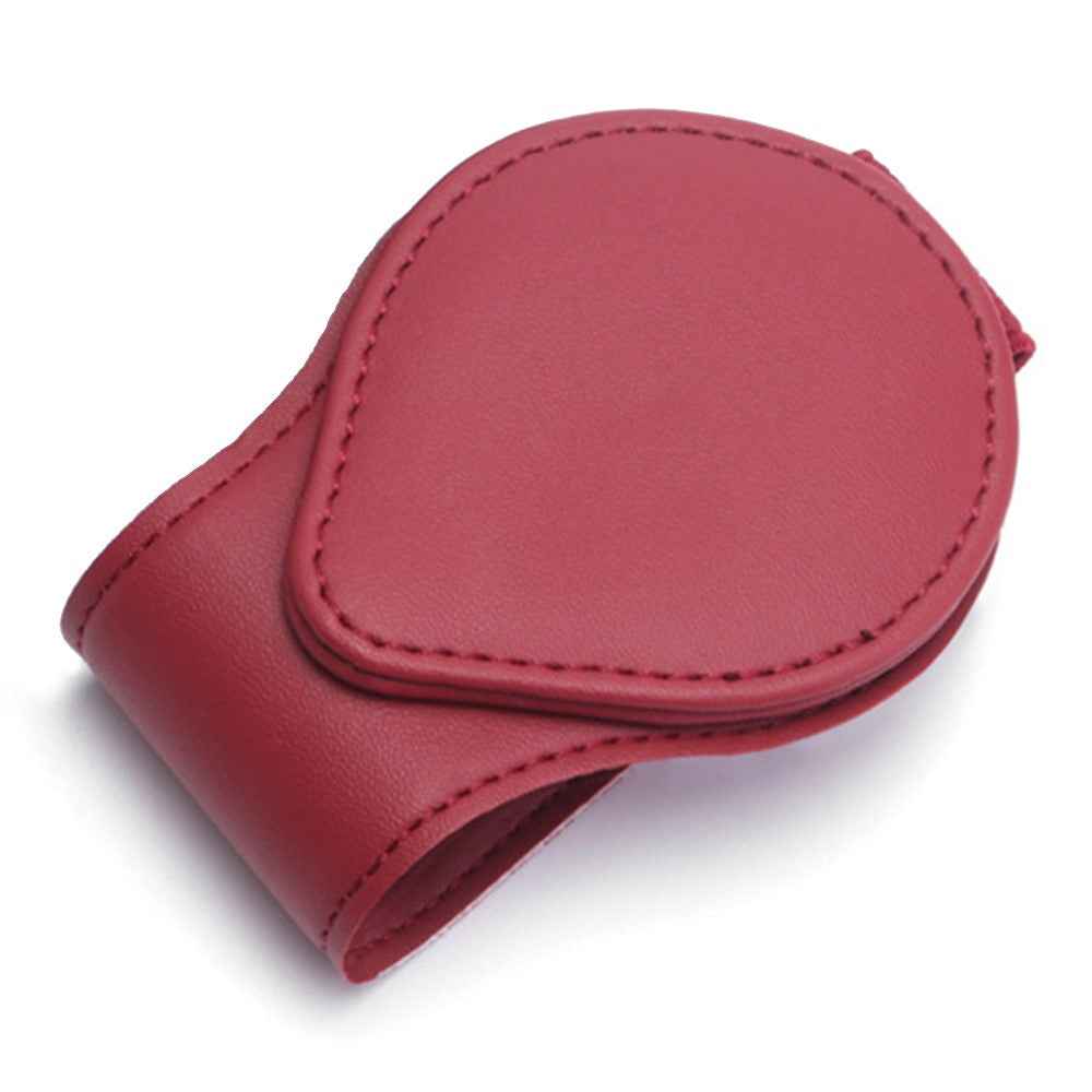 Portable Sunglasses Holder Bill Holder Clip Card Storage Accessories for Car Visor - Wine Red
