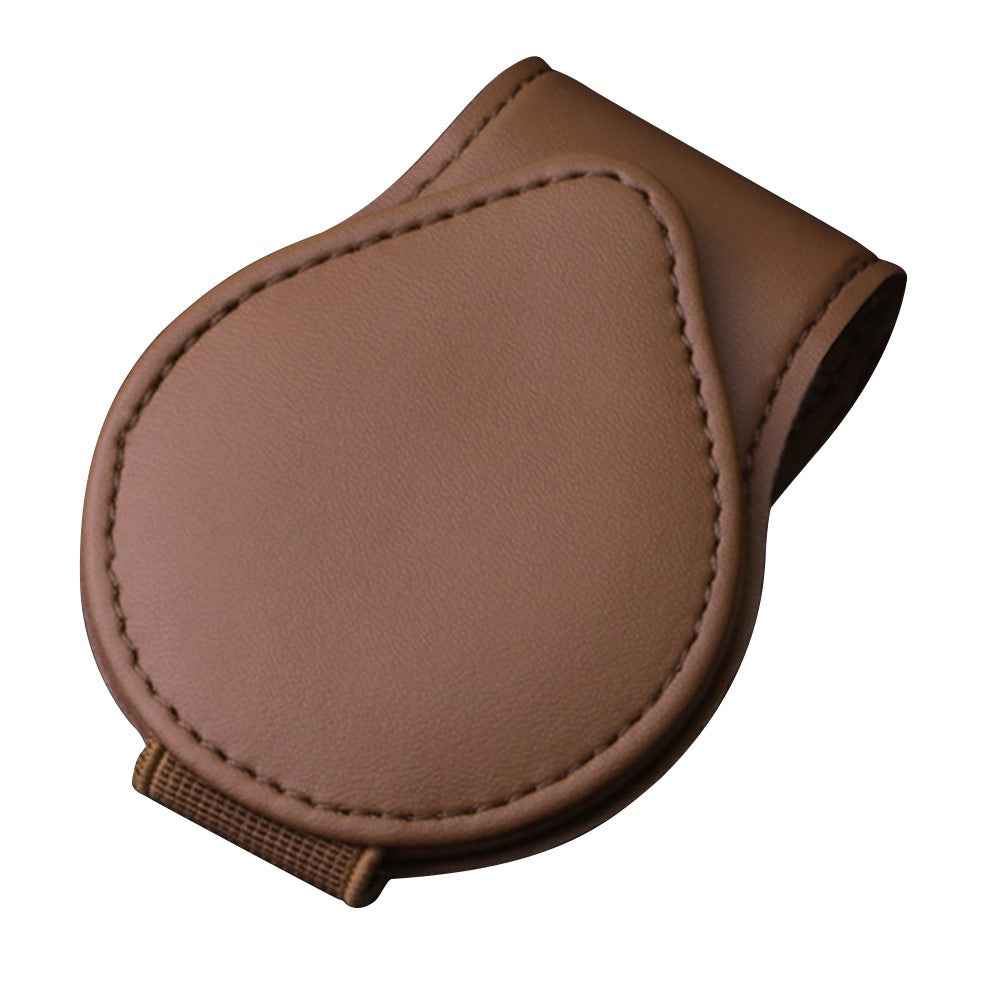 Portable Sunglasses Holder Bill Holder Clip Card Storage Accessories for Car Visor - Brown