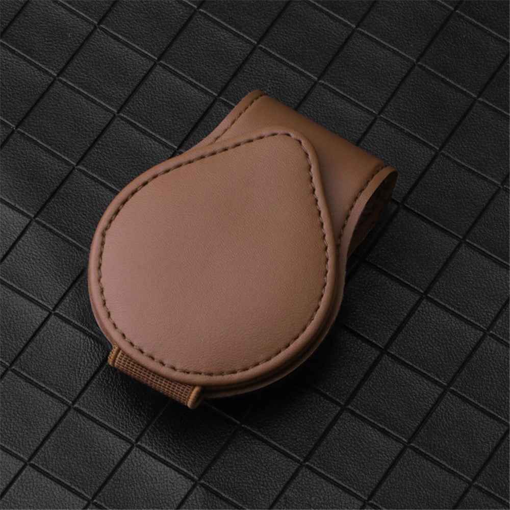 Portable Sunglasses Holder Bill Holder Clip Card Storage Accessories for Car Visor - Brown