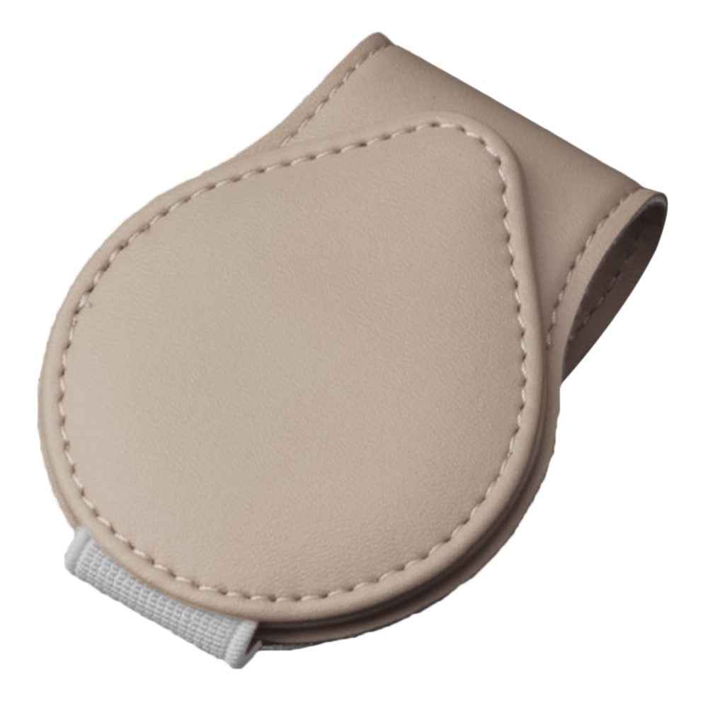 Portable Sunglasses Holder Bill Holder Clip Card Storage Accessories for Car Visor - Beige