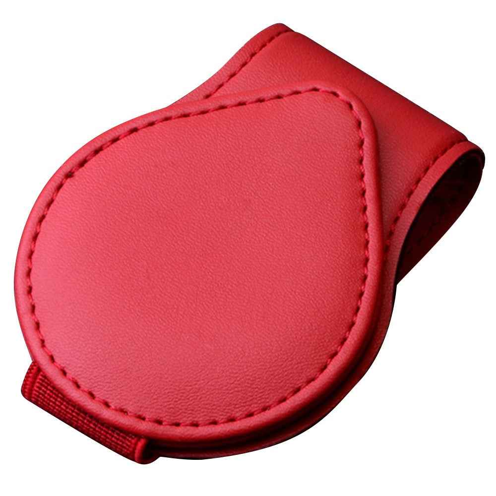 Portable Sunglasses Holder Bill Holder Clip Card Storage Accessories for Car Visor - Red