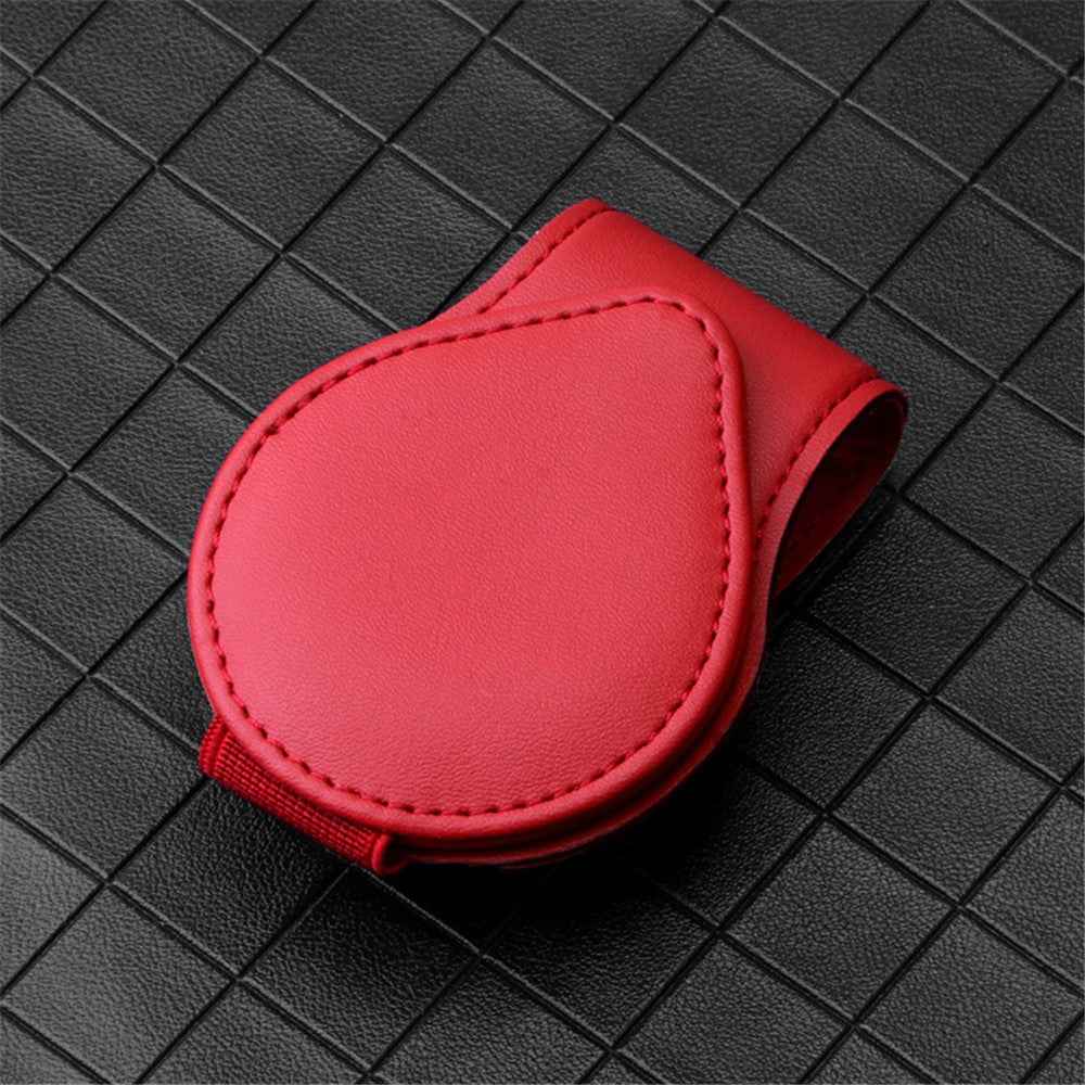 Portable Sunglasses Holder Bill Holder Clip Card Storage Accessories for Car Visor - Red
